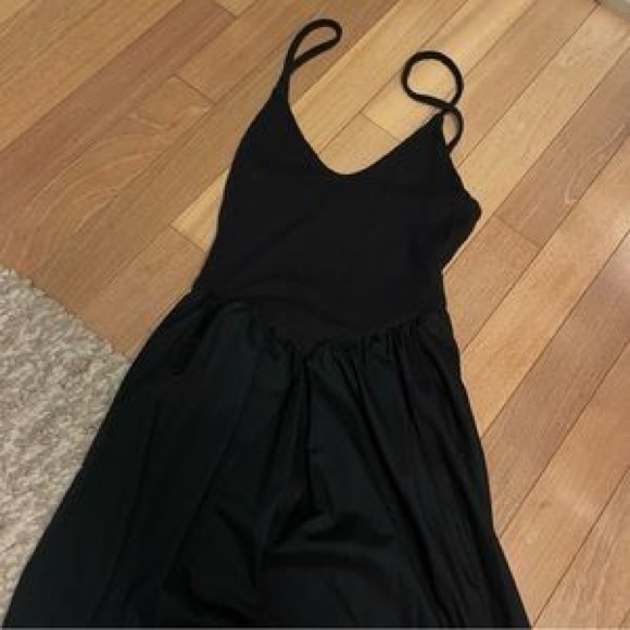 Abercrombie and fitch Mixed Fabric Drop-Waist Midi Dress - Picture 3 of 5